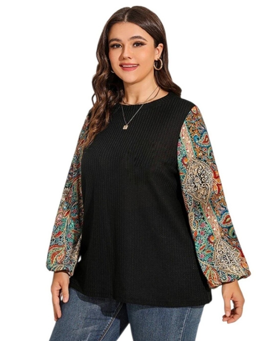 Women's Shein Curve Boho Top Sz 4XL